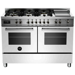 Bertazzoni Professional Series 120cm Dual Fuel Twin Range Cooker White